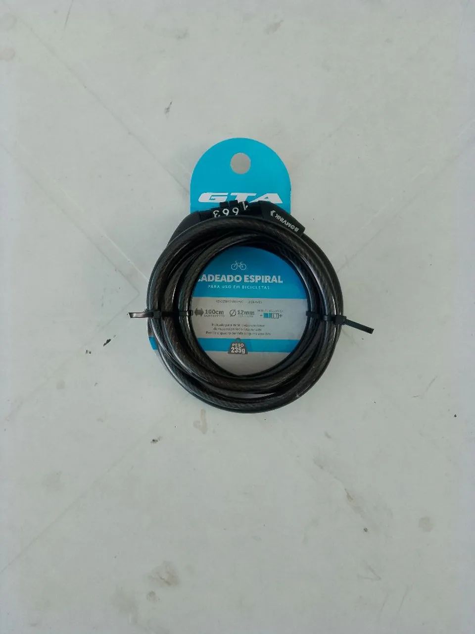 Cadeado para bicicleta.