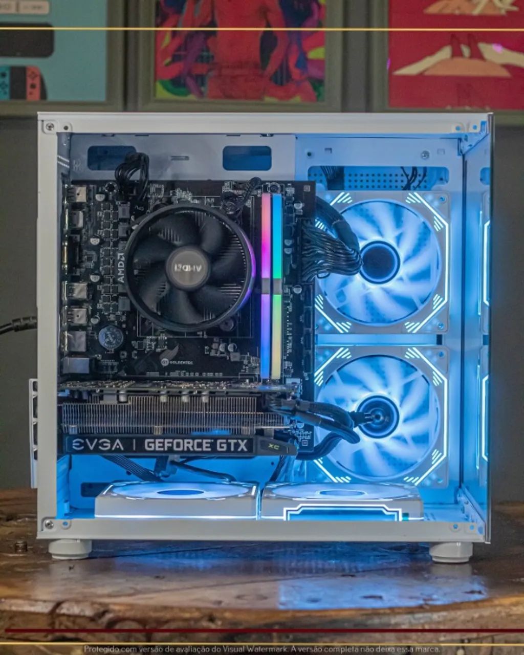 Gamer PC Ryzen 5 4500, 16gb, 512gb SSD, GTX 1660, Fonte EVGA Modular 450W - Foto 3