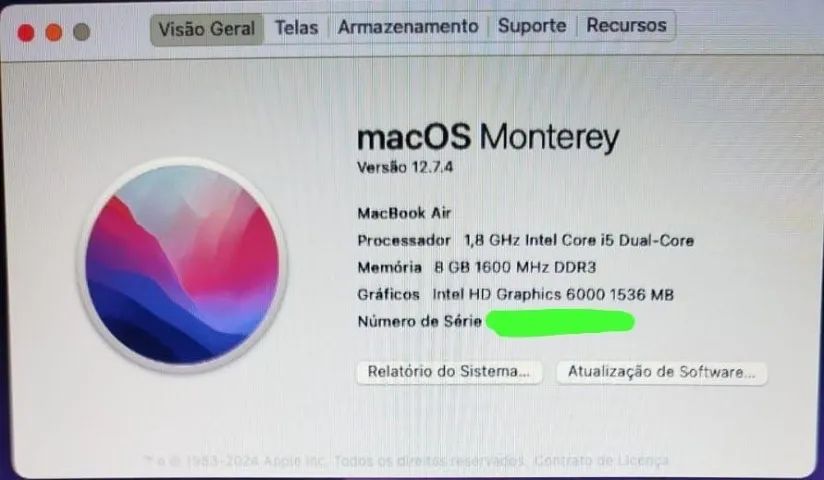 MacBook Air 2017 (8GB RAM) Impecável | Kit Completo na Caixa  - Foto 3