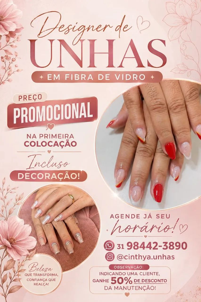 Designer de unhas em fibra de vidro 