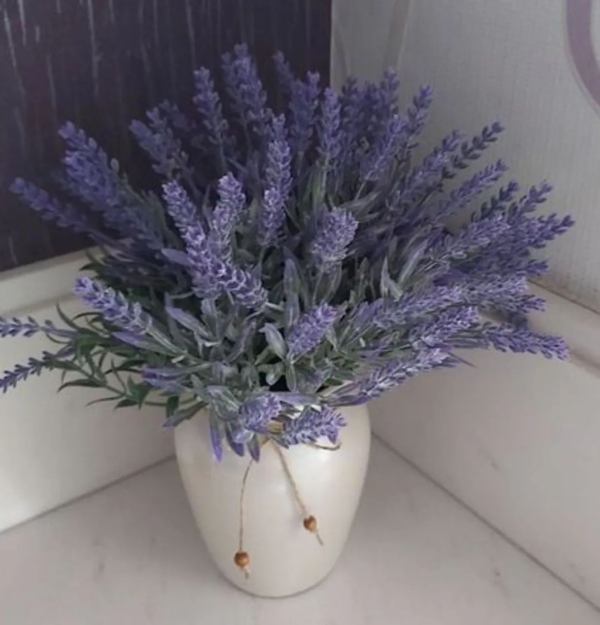 Vaso de lavanda artificial 