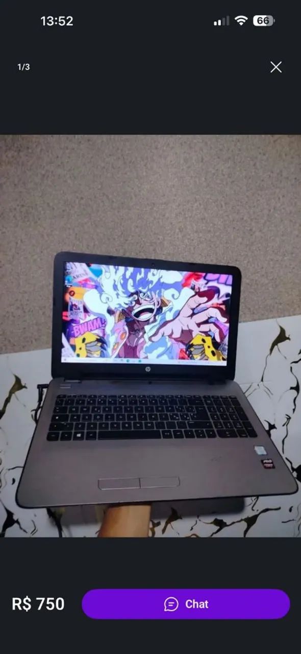NOTEBOOK HP I7 6 GERAÇÃO DDR4 8GB 
