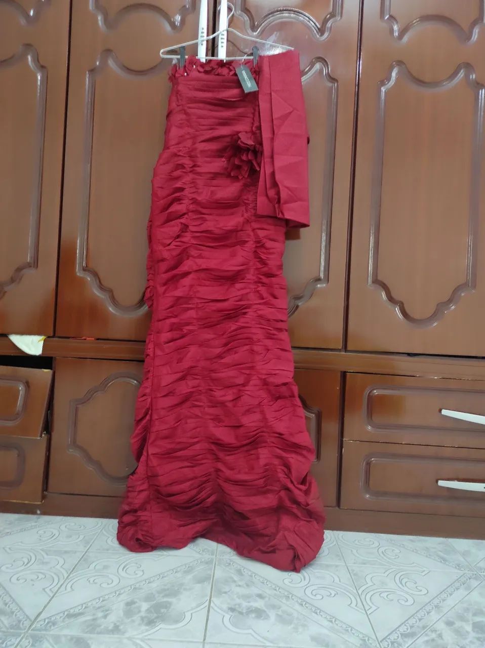 Vestido Longo Sereia Vermelho - Foto 4