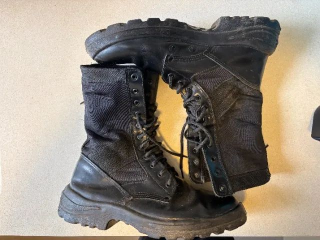 Botas Coturnos Atalaia Couro E Lona - Tam. 44 (12 Us) - Foto 4