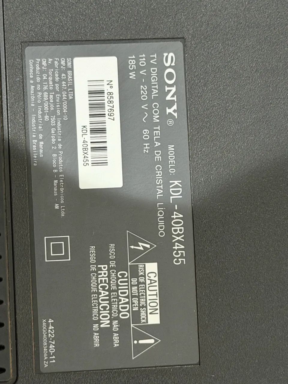 TV SONY BRAVIA COM DEFEITO - Foto 3