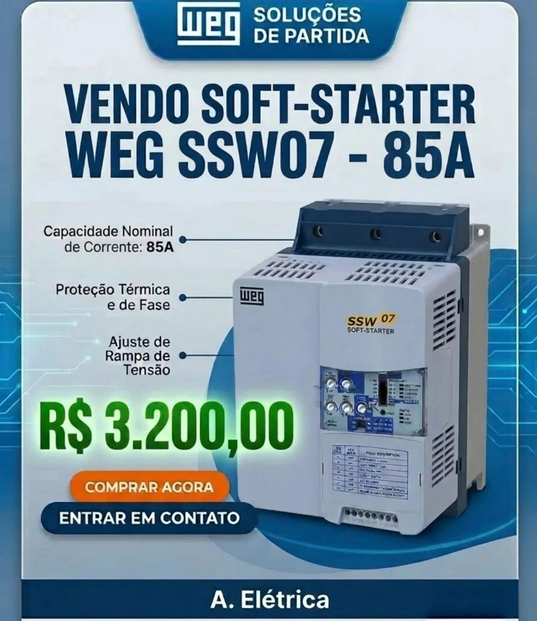 Soft Starter Weg SSW07 85A