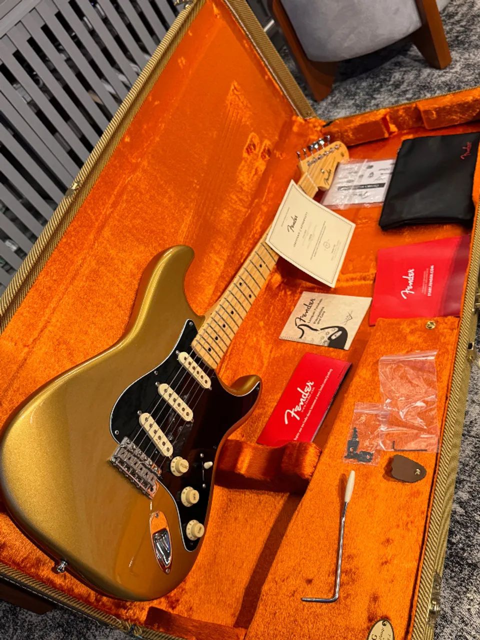 Guitarra Fender American Original '50s Stratocaster Aztec Gold