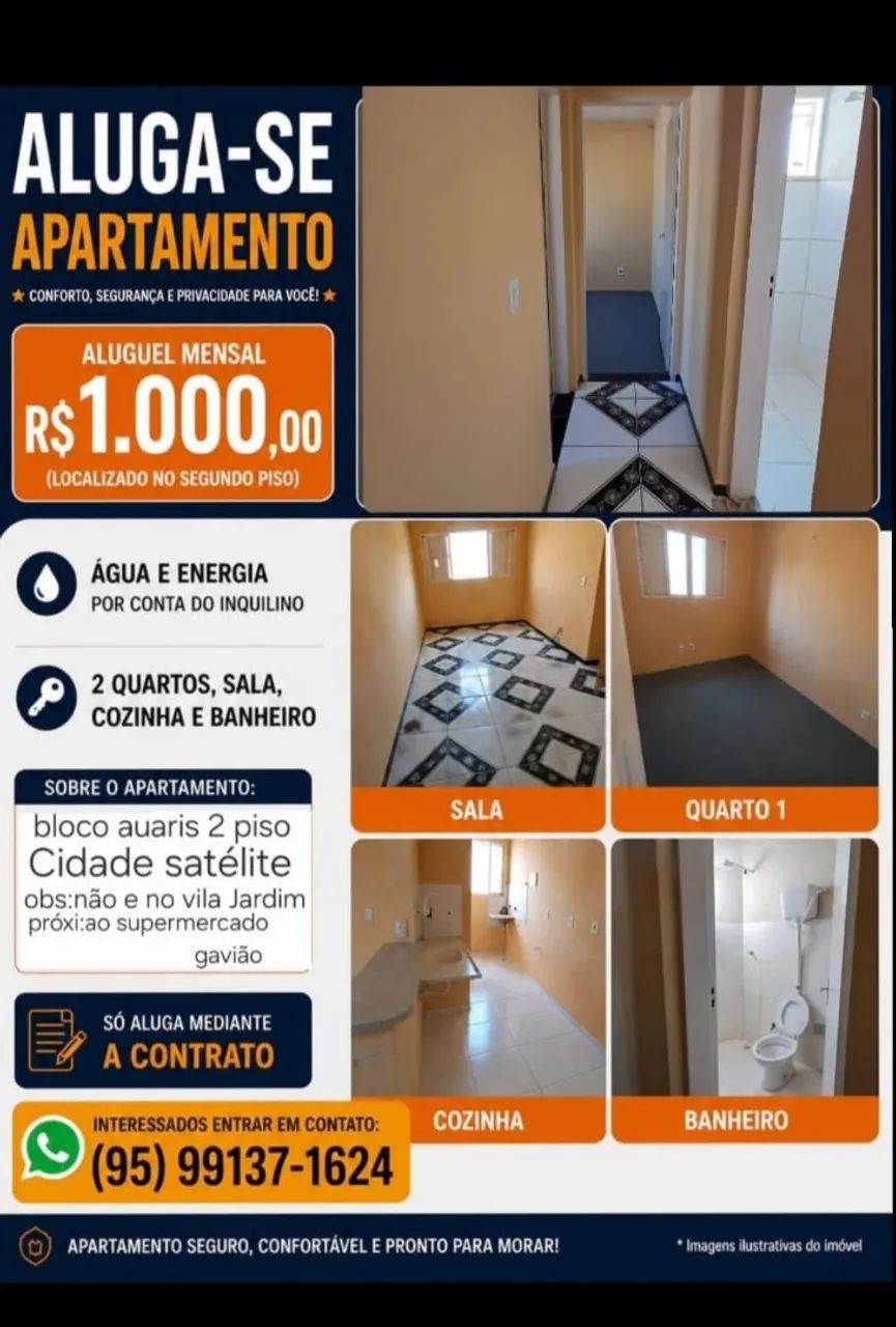 Aluga-se apartamento+causão