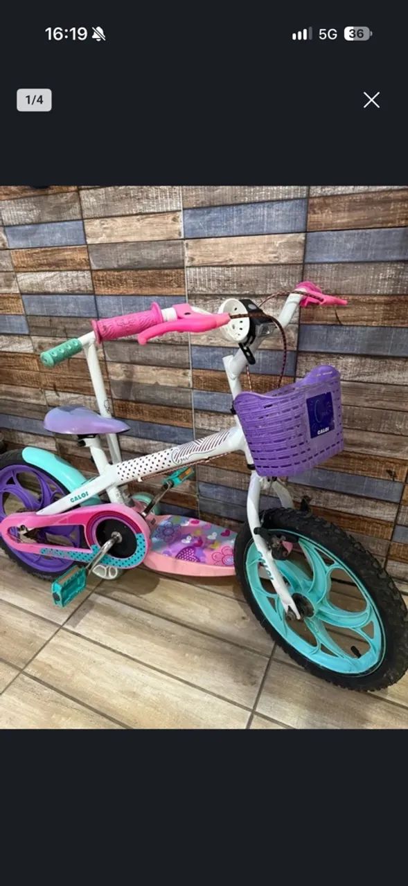 Bicicleta Caloi 16 semi nova 