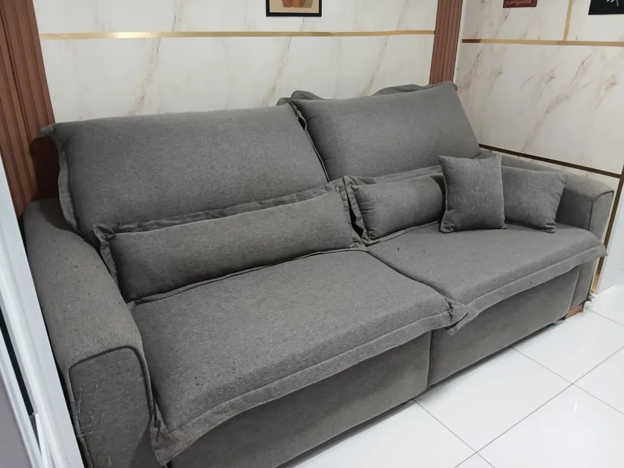 Vendo sofa semi novo no linho.