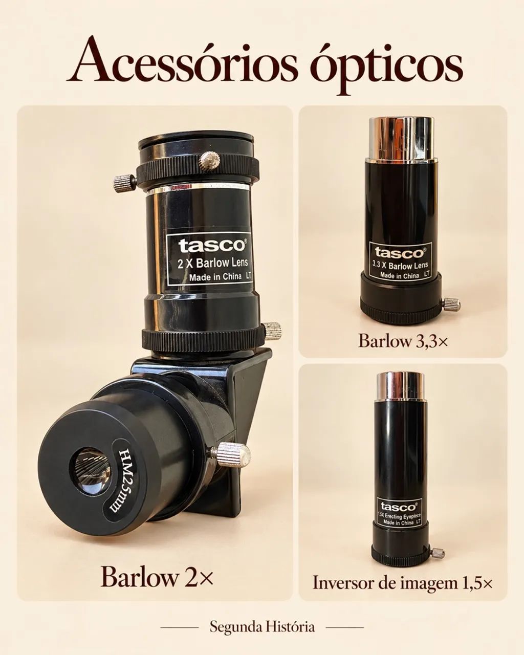 Telescópio Tasco Luminova 60/800 com tripé e acessórios ? R$ 700,00 - Foto 5