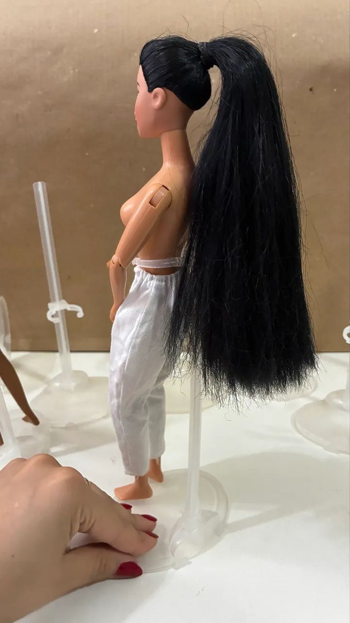 Boneca Mulan antiga com cabelo grande  - Foto 2
