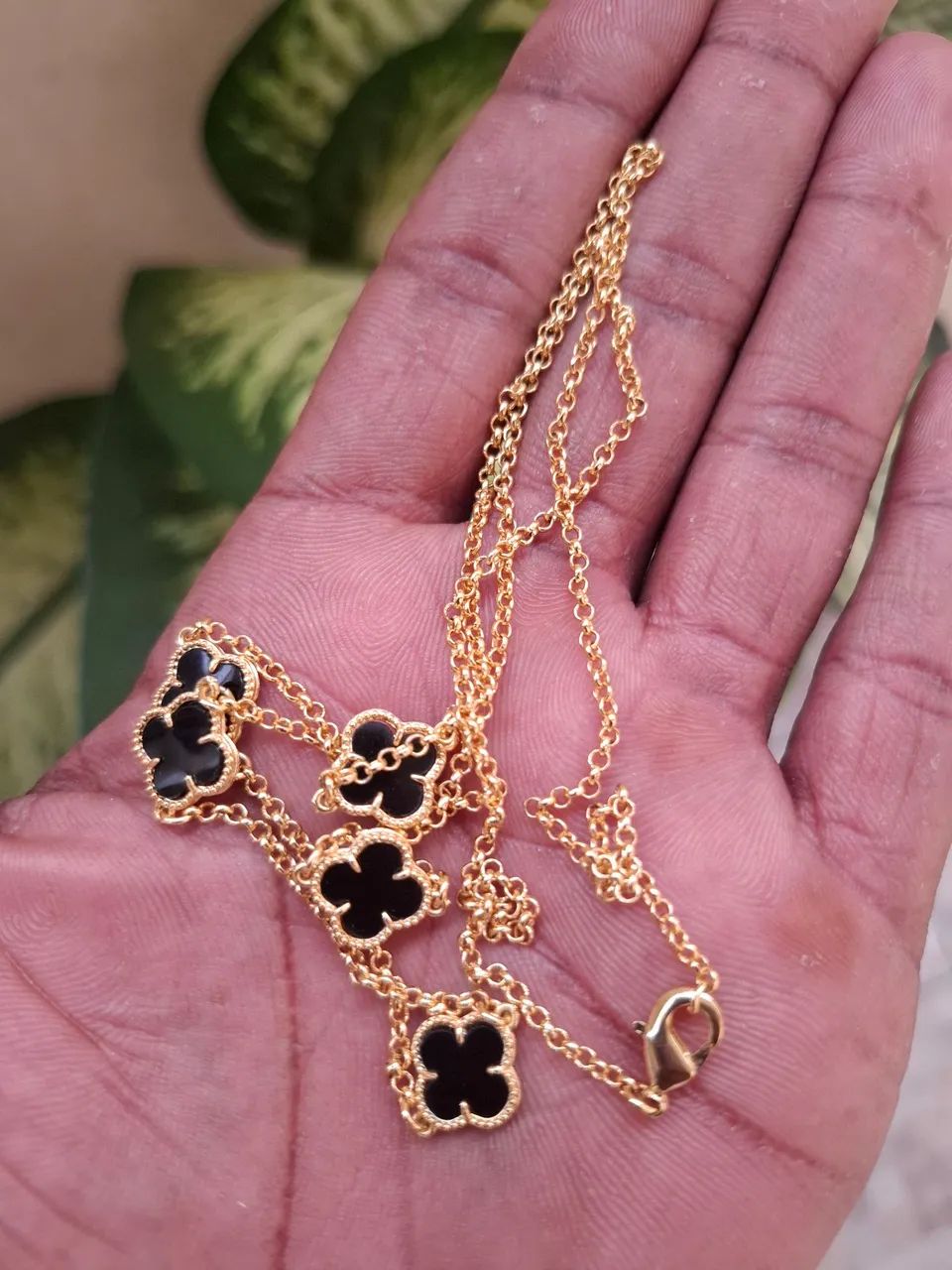 Corrente Trevo da Sorte Banhada a Ouro 18k - Foto 3