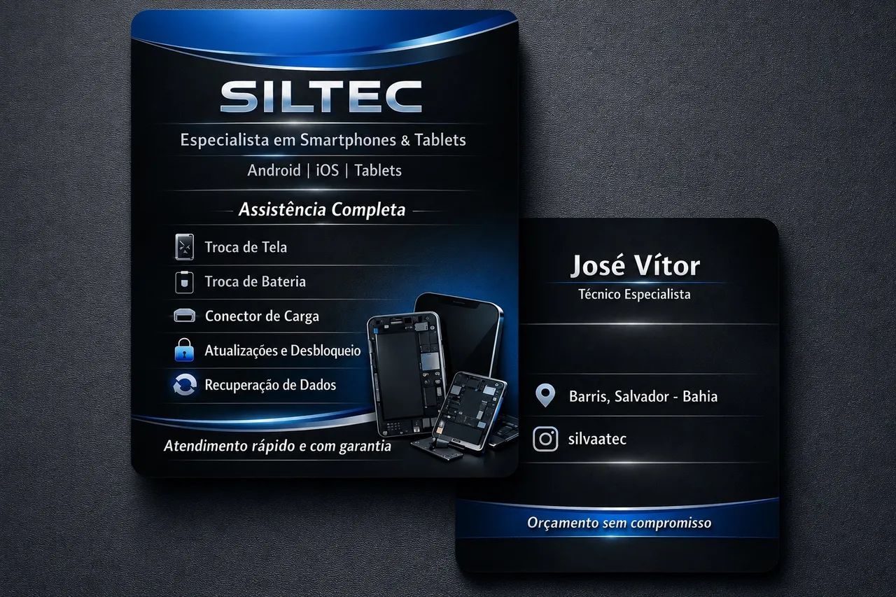 Assistência completa de smartphones Android, iOS e tablet 