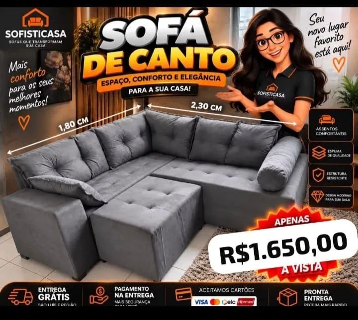 Sofá de canto 