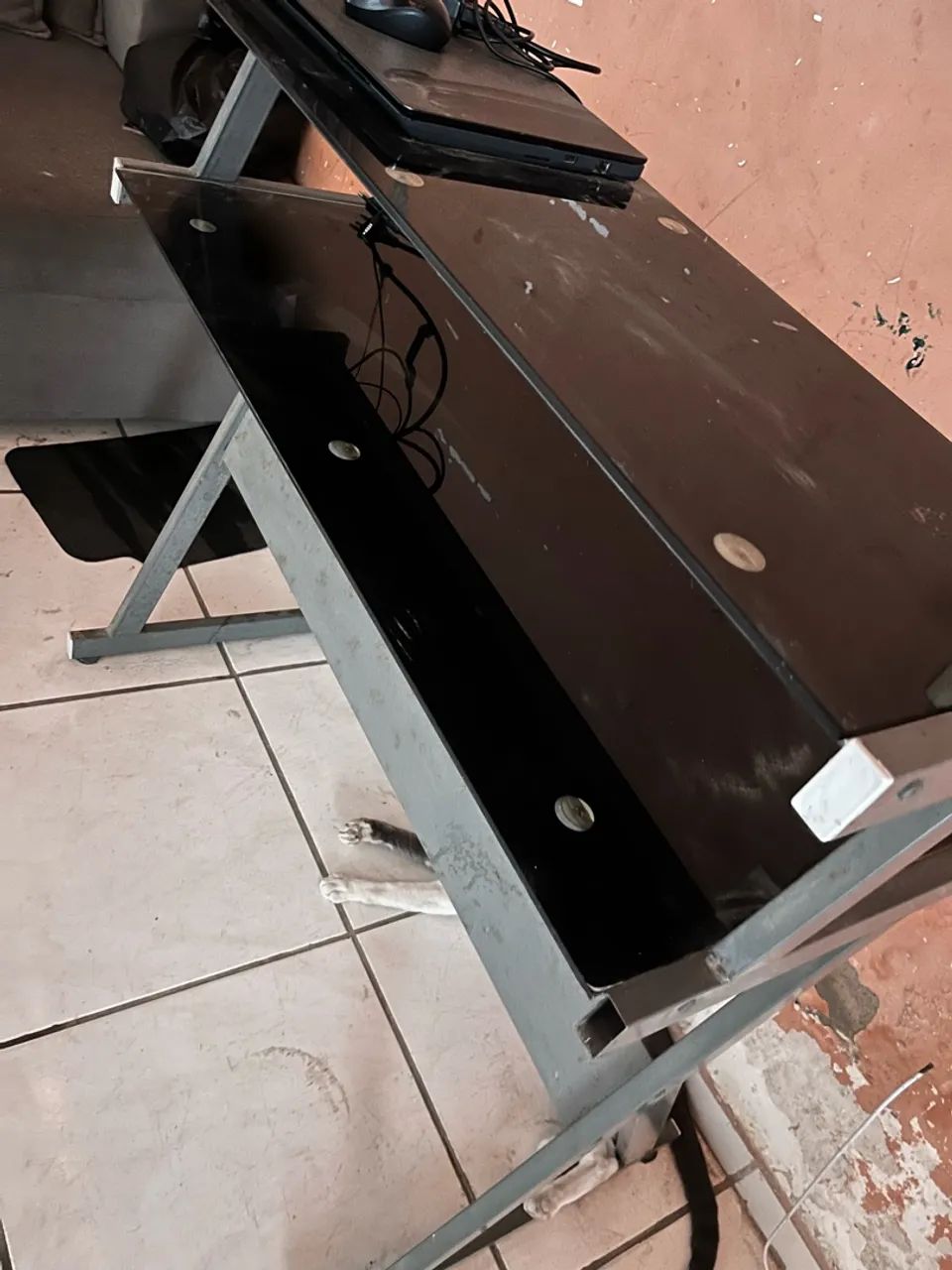 Mesa de ferro com vidro  - Foto 4