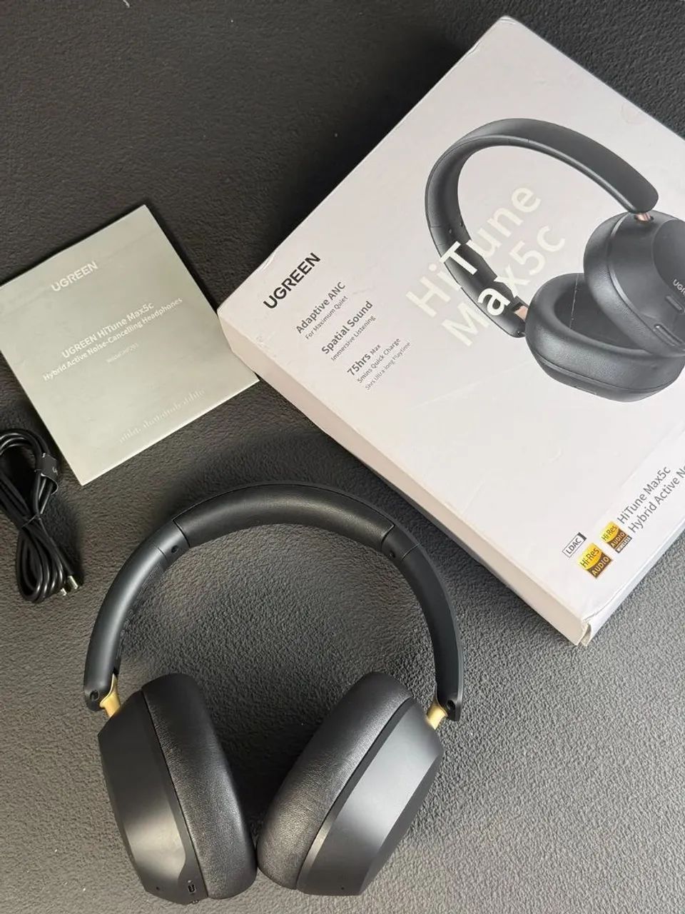 Headphone Ugreen MAX5C Preto  - Foto 3