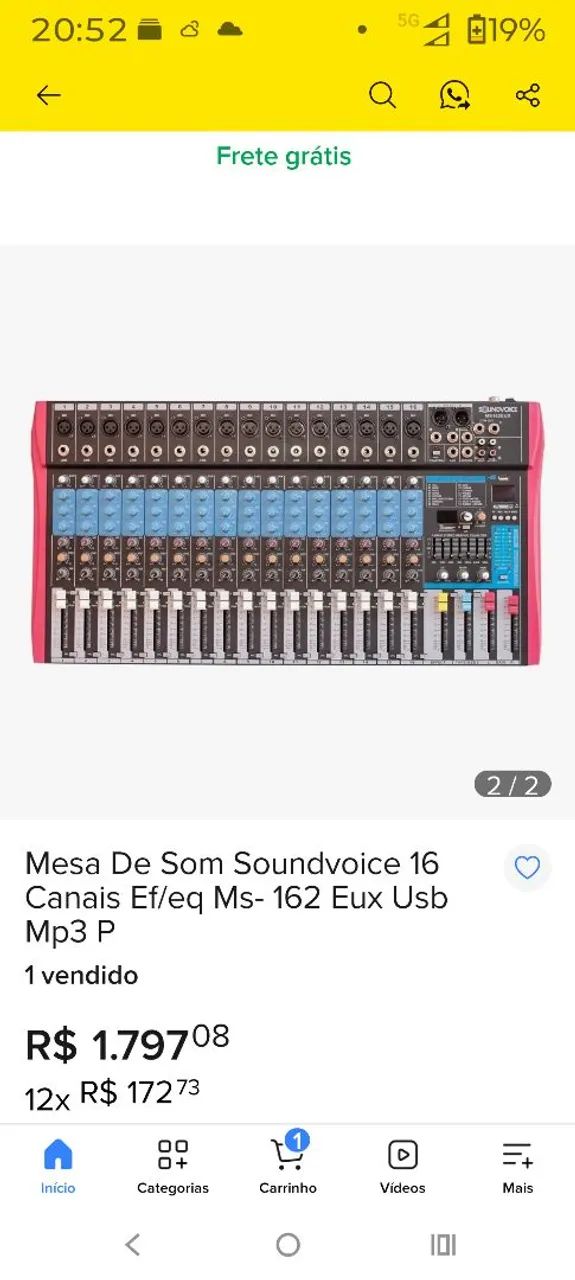 Mesa de som 16 canais - Foto 2