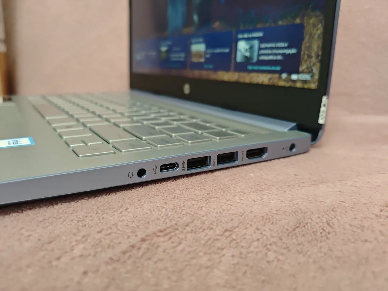 Notebook HP 14" - Azul - Novo - Foto 4