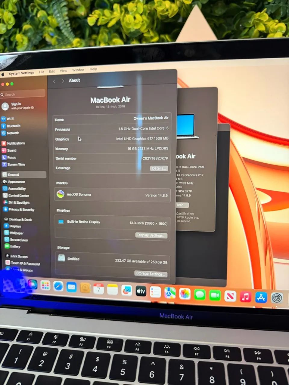 MACBOOK AIR 2018 i5 16GB 256GB SSD RETINA 13,3 | NF + GARANTIA