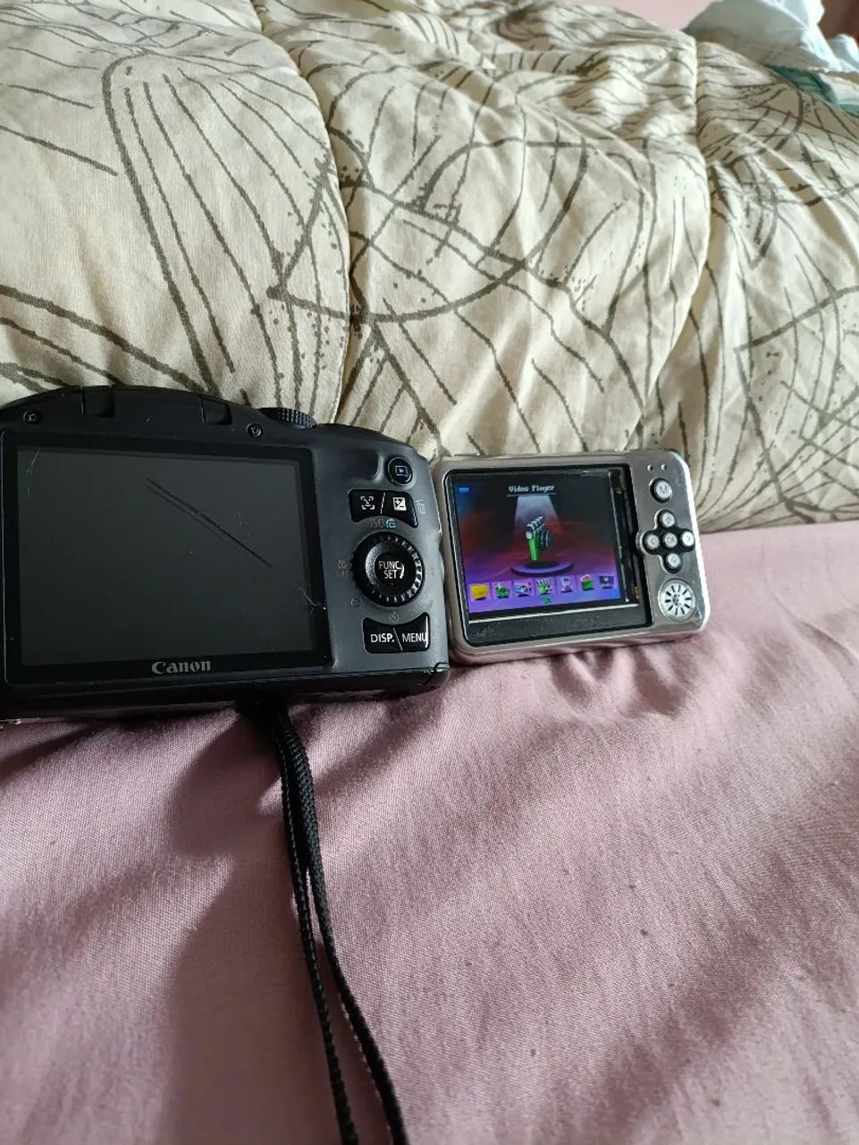 Camera Canon e Sony PMP Player conjunto 