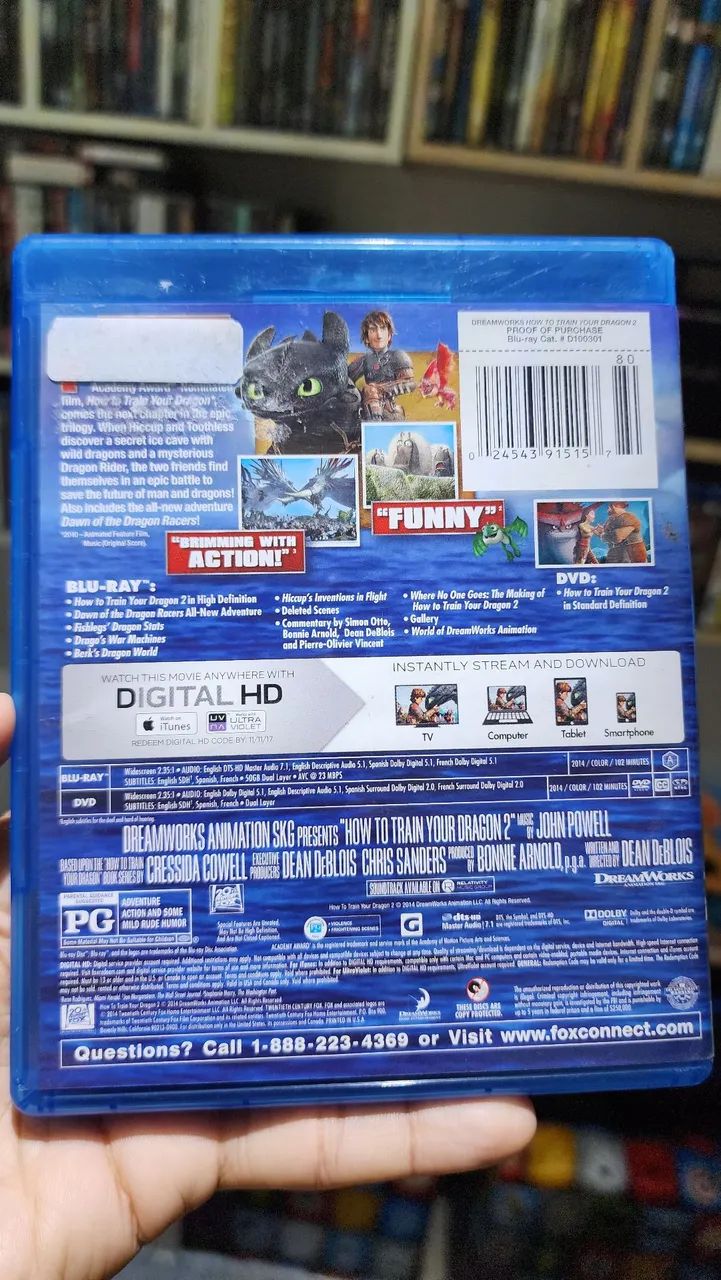 Blu-ray Como Treinar O Seu Dragão 2 Usado - Foto 2