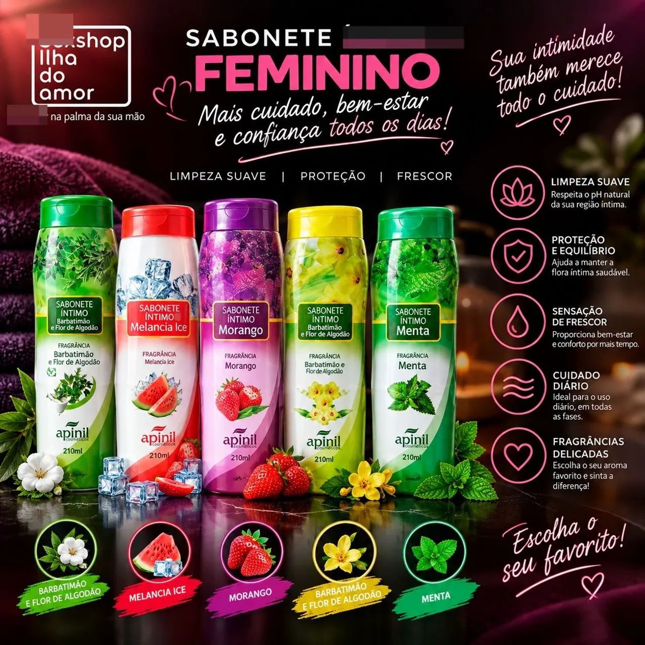 Sabonete feminino