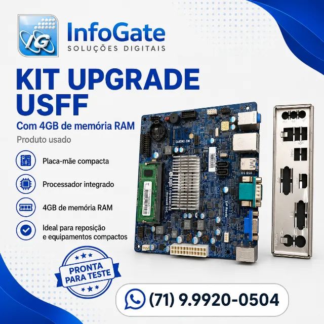 Kit Placa-Mãe USFF com Processador e 4GB RAM