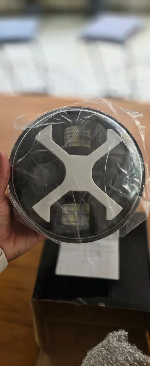 Farol Led DRL em X âmbar, 7 polegadas  - Foto 3