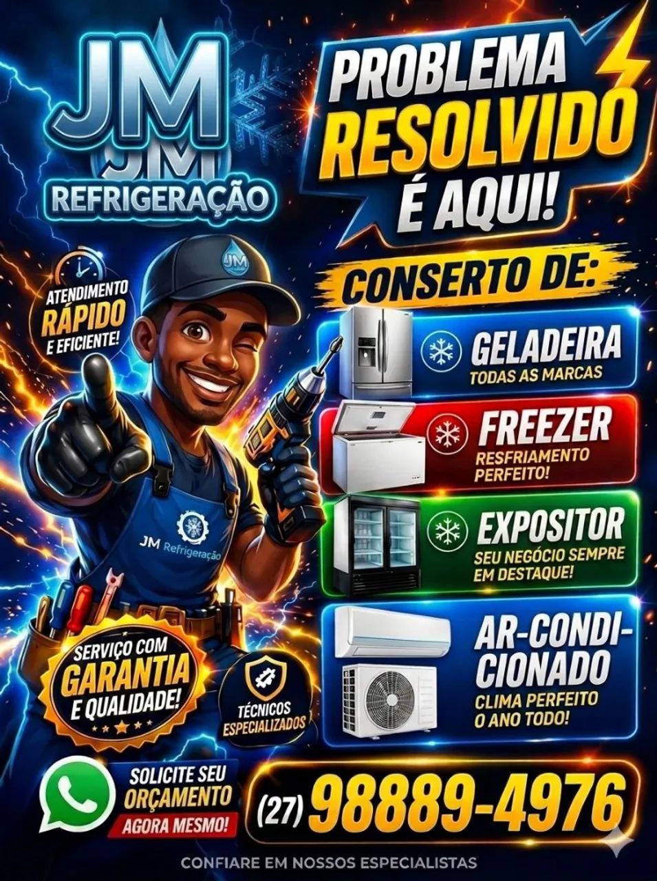 Manutenção concerto de geladeira em geral 