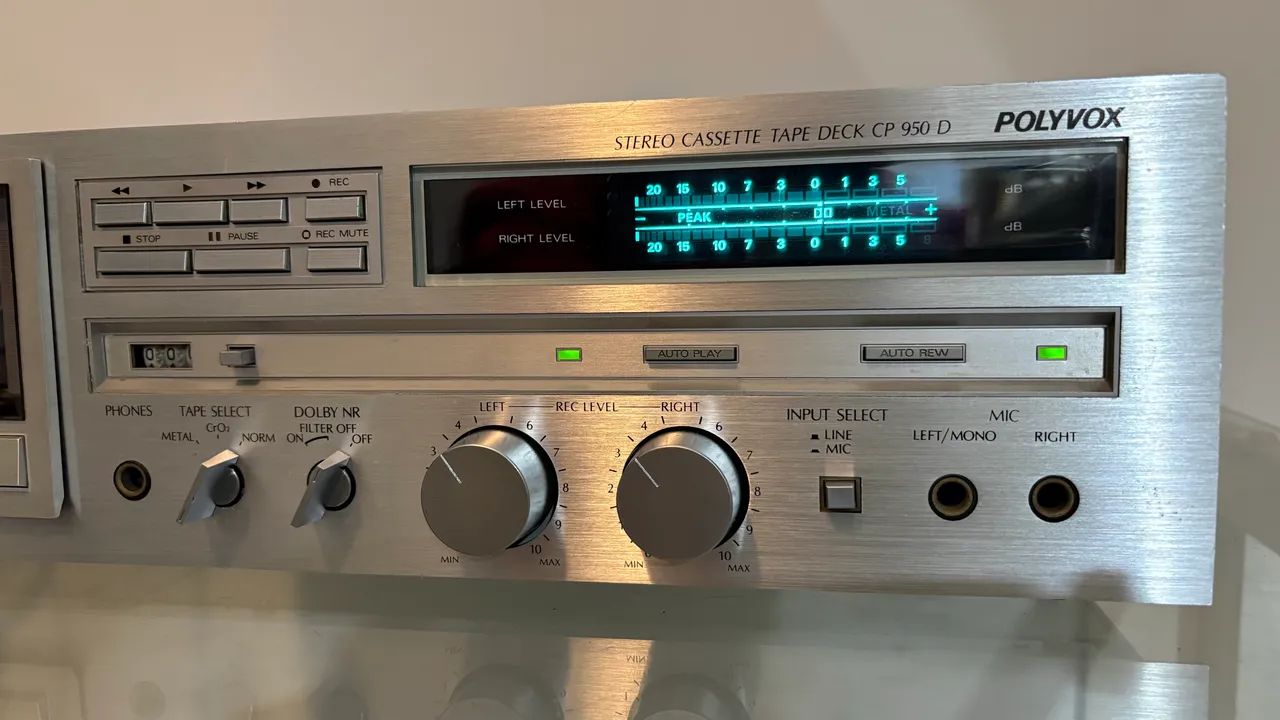 Tape deck Polyvox CP950D (raro estado, revisado) - Foto 2