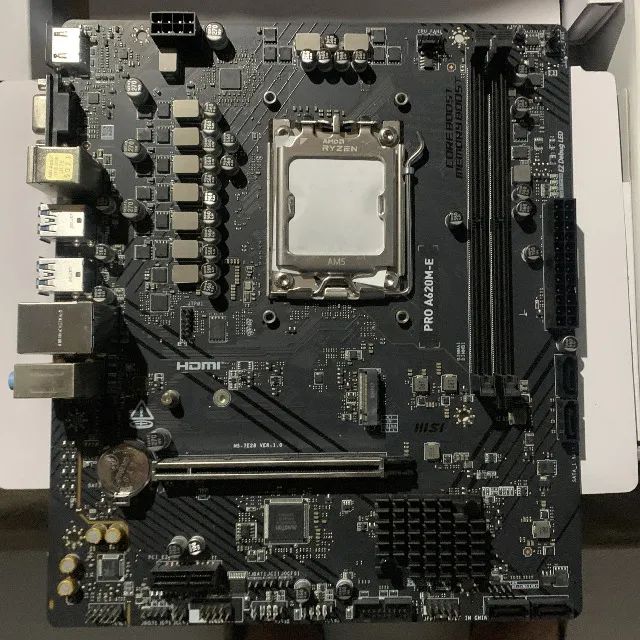 Placa-Mãe MSI PRO A620M-E AM5 DDR5 (Usada) - Foto 3
