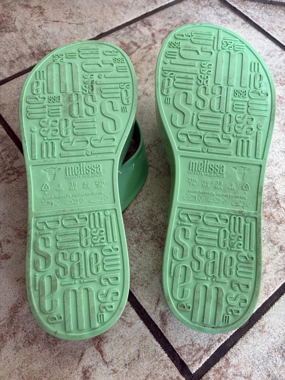Chinelo Melissa Beige verde 38 - Foto 3