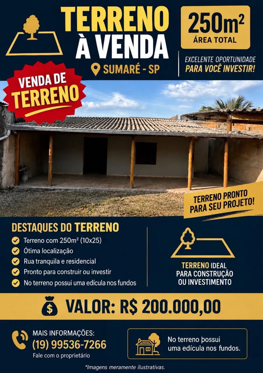 Terreno a venda em Sumaré 