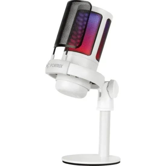 Microfone Gamer Usb Branco Mic10 Fortrek *ENTREGA GRÁTIS* - Foto 4