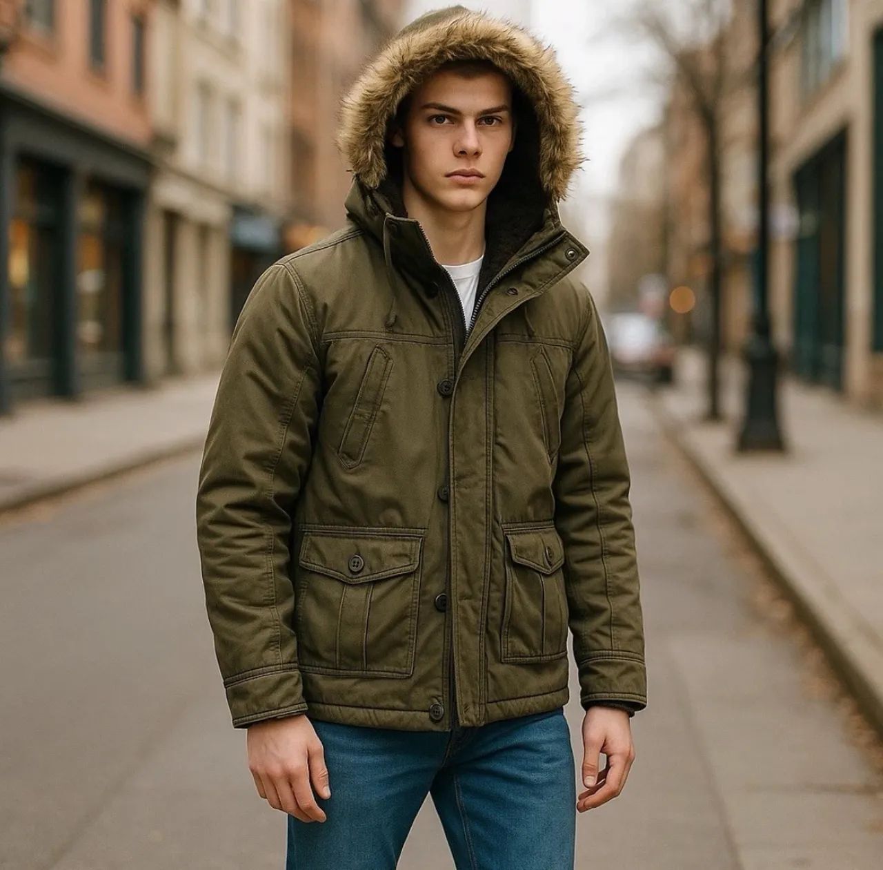Jaqueta Parka Abercrombie & Fitch Basin Mountain - Foto 5