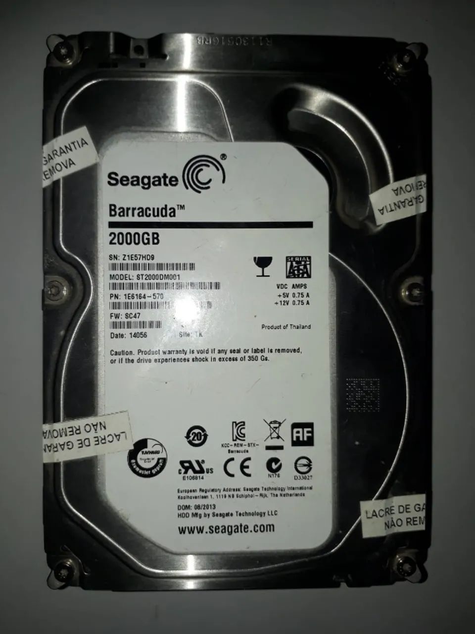 HD Seagate Barracuda 2tb SATA3 ótimo estado de conservação
