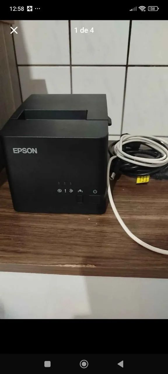 Impressora térmica Epson TM T20x USB/bivolt usada