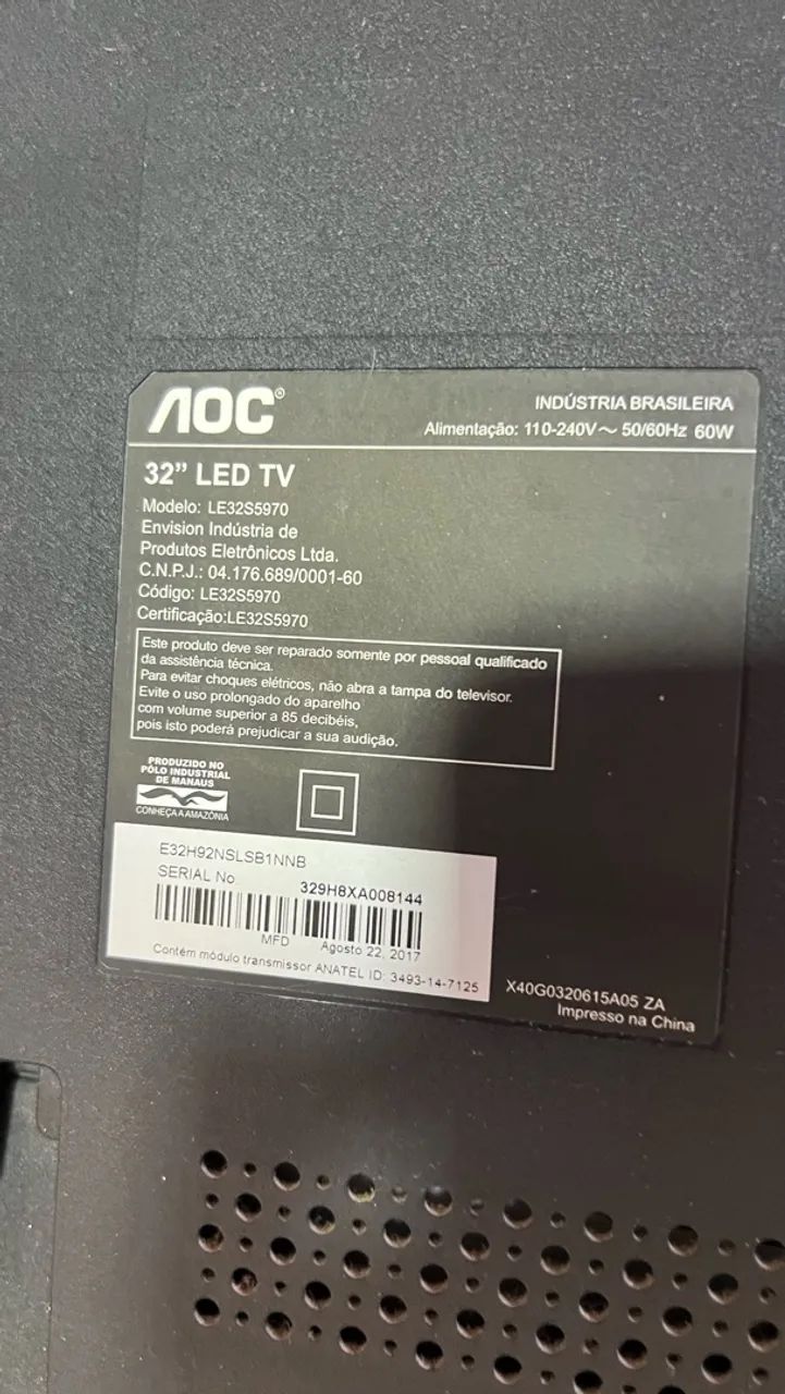 TV AOC 32 polegadas  - Foto 3