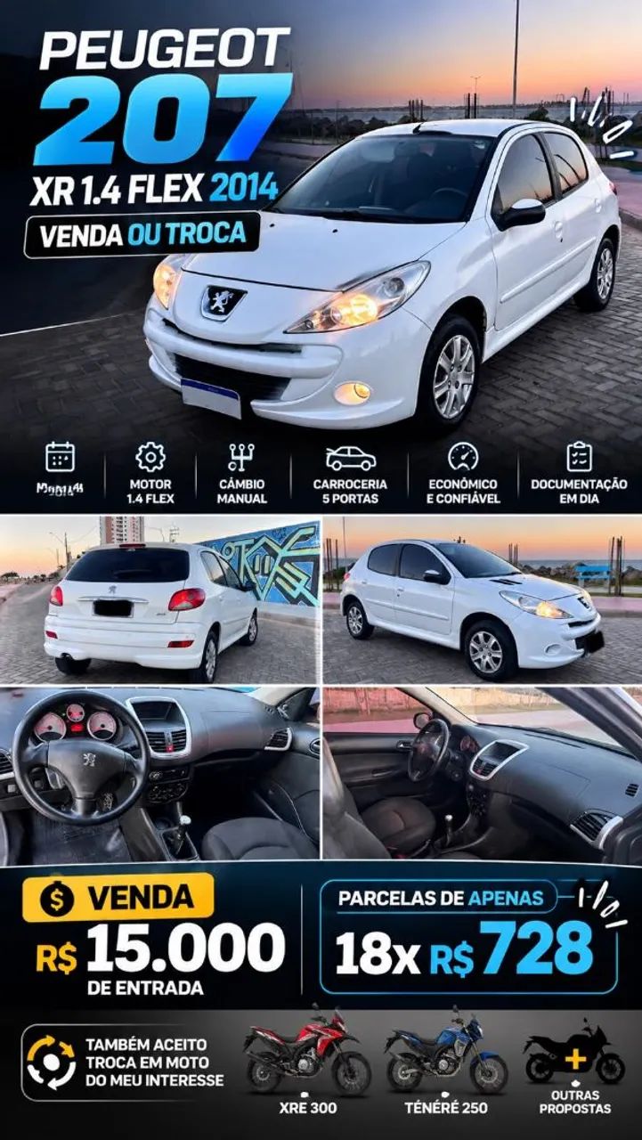 Peugeot 207 Active 1.4 Flex 8V 5P 2014 - Foto 5