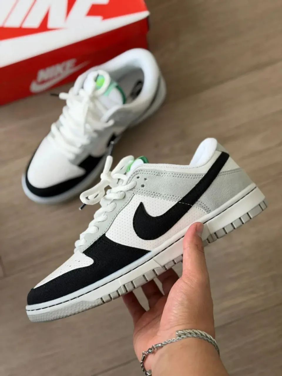 TÊNIS DUNK LOW SB CINZA/ BCO/ PTO UNISSEX PREMIUM - Foto 3