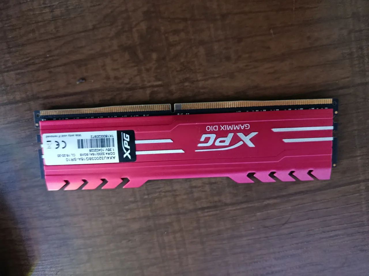 Memória RAM XPG Gammix D10 8GB DDR4 3200MHz CL16 Vermelha - Foto 4