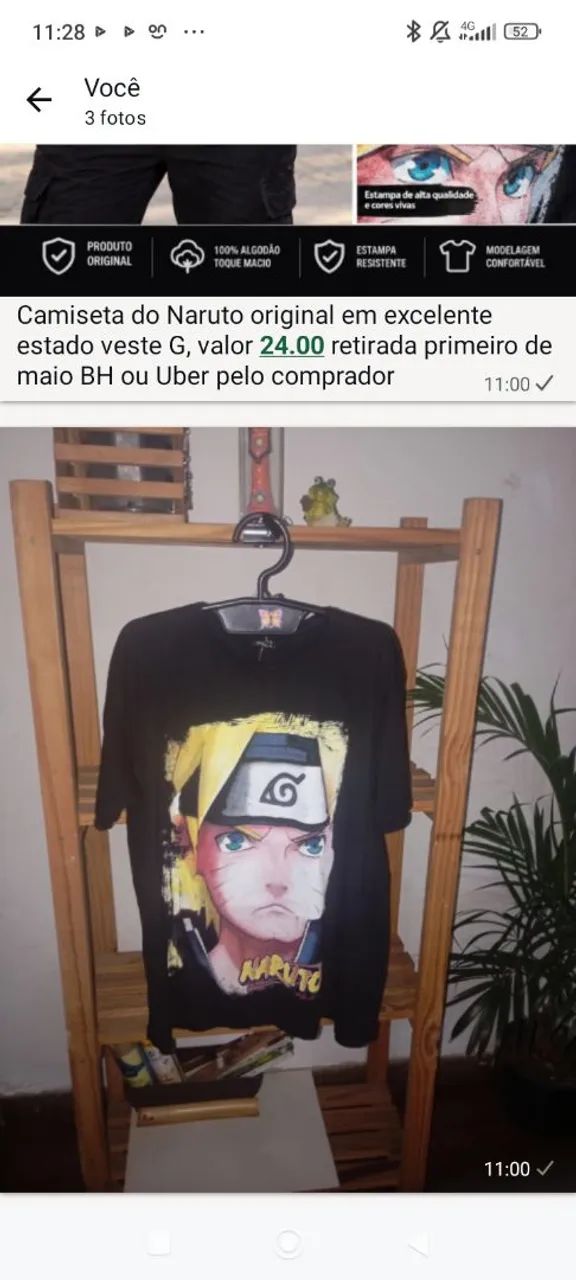 Camiseta Naruto original 