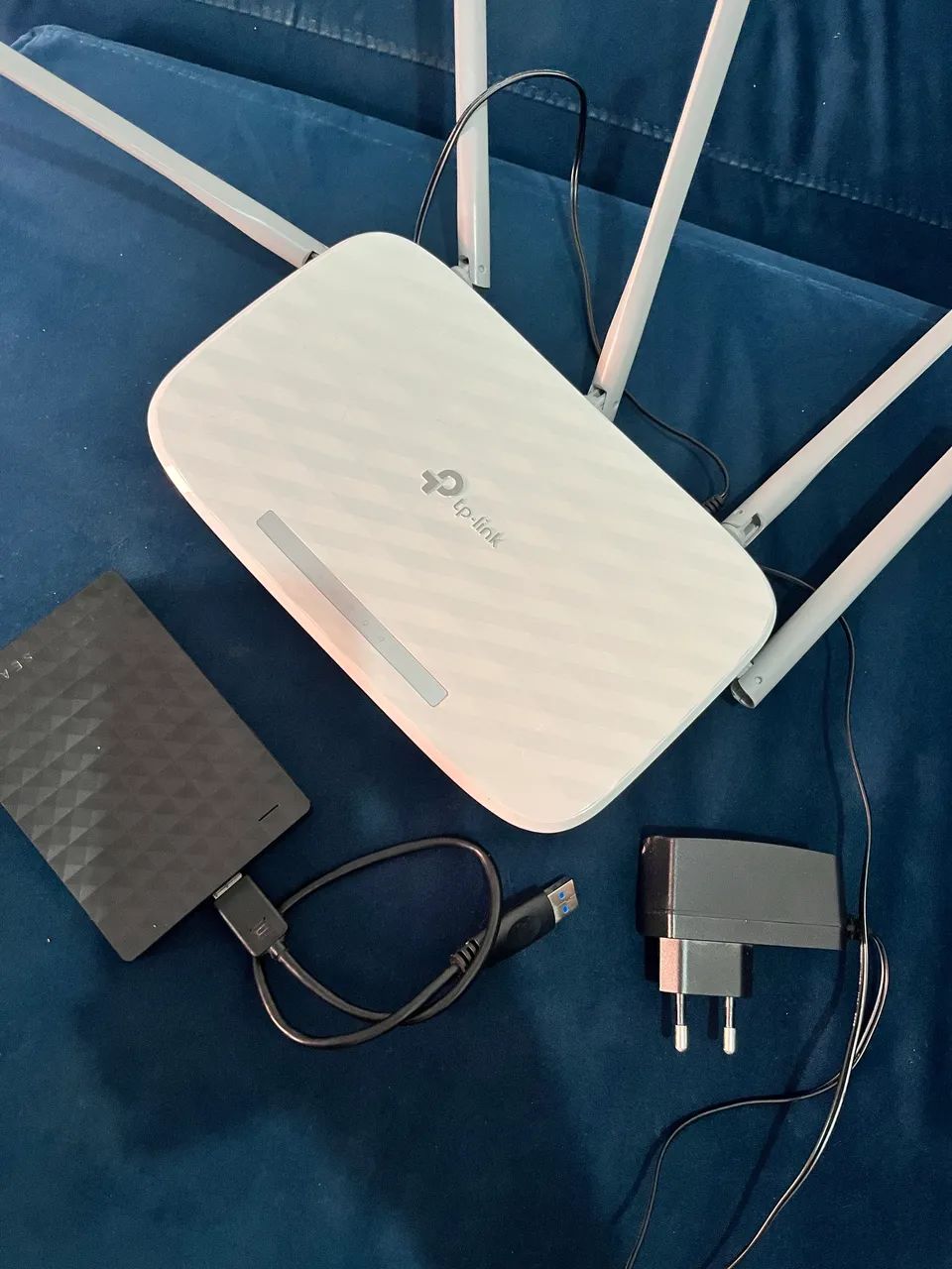 Hd externo 500 gb - roteador tp link c60