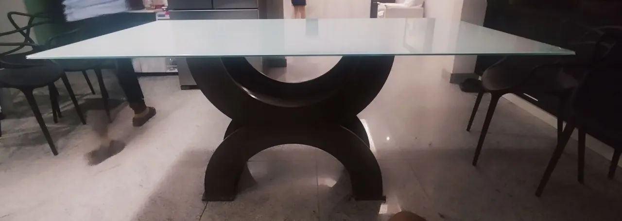 Mesa retangular de vidro  - Foto 2