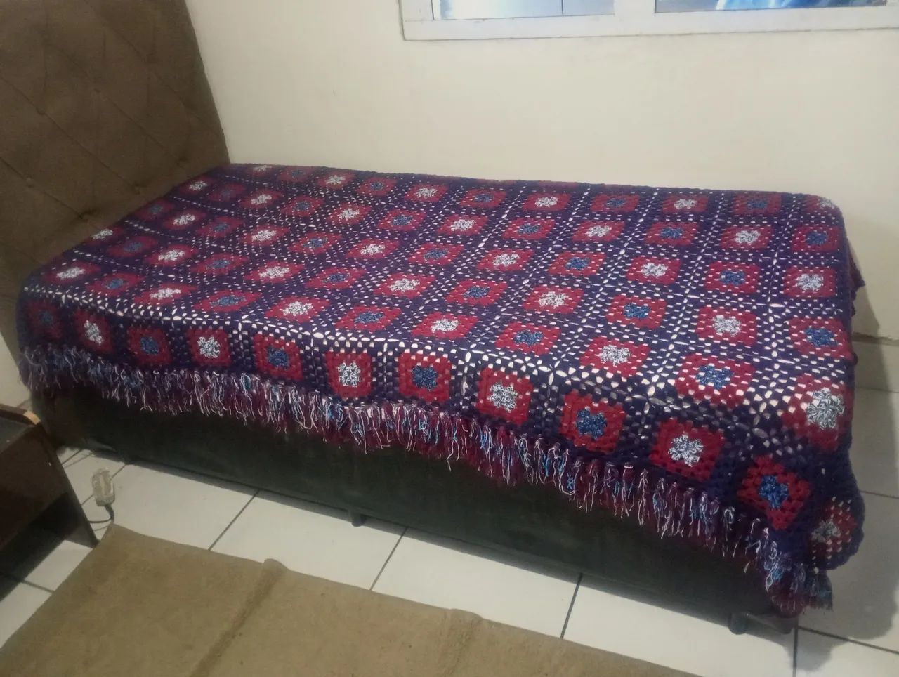 Colcha crochê solteiro 