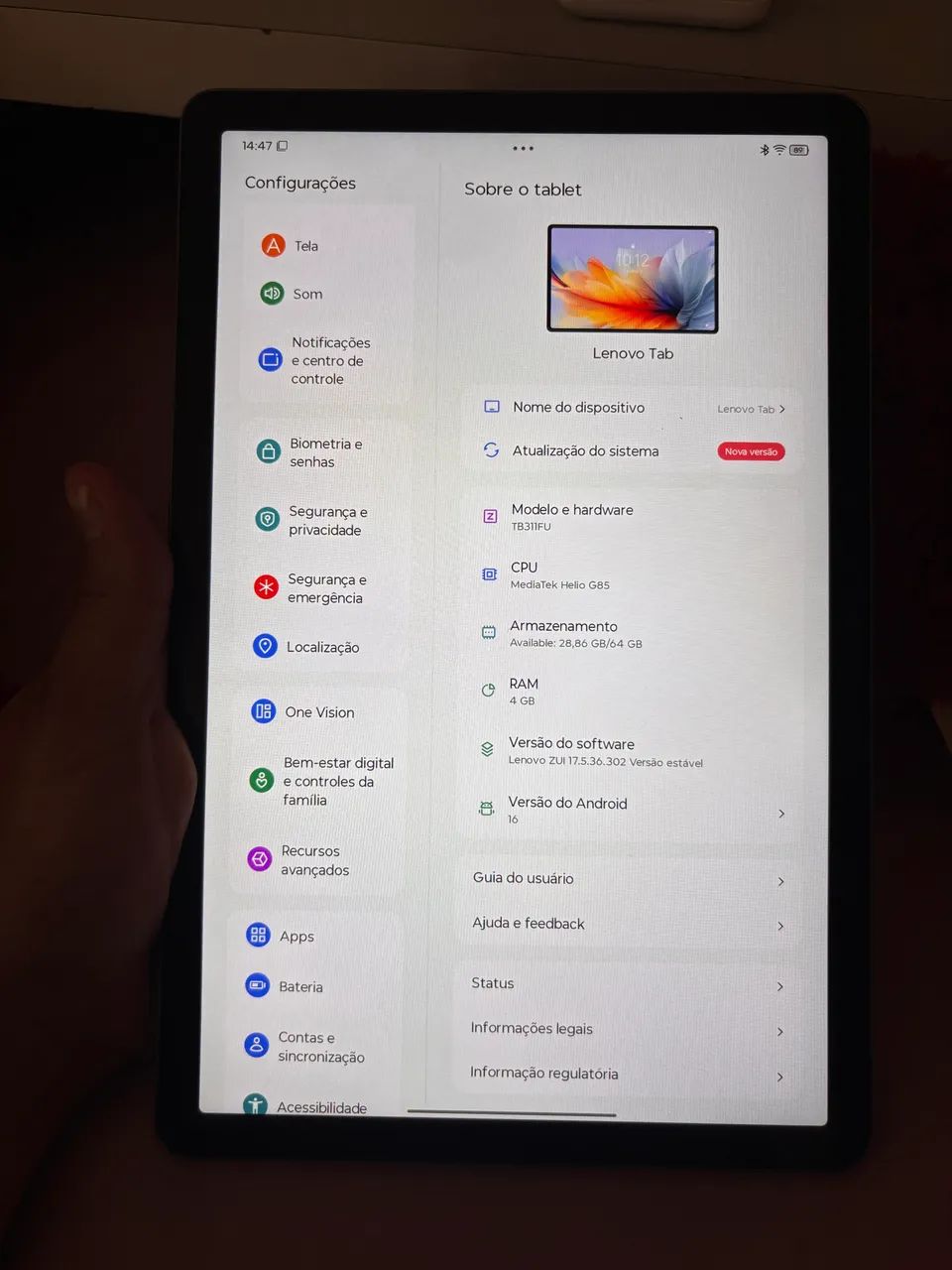 Tablete Lenovo 