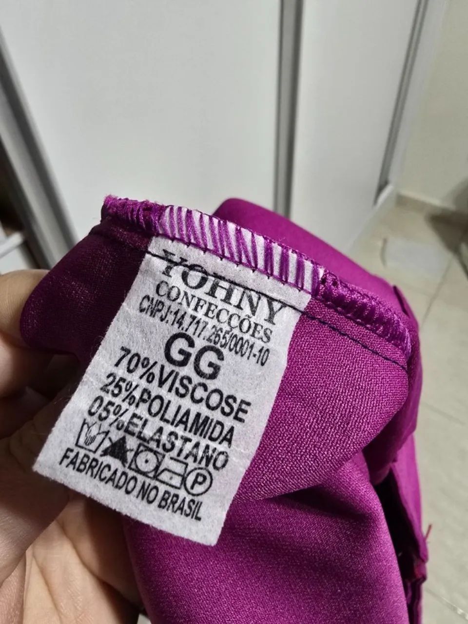 shorts roxo com detalhe de cinto - gg - Foto 3