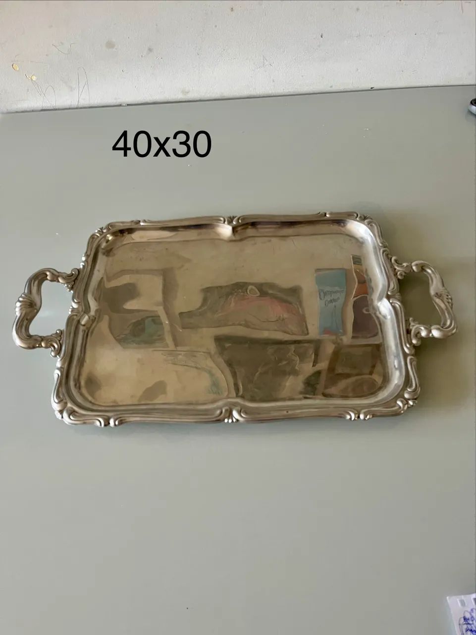 Bandeja retangular inox
