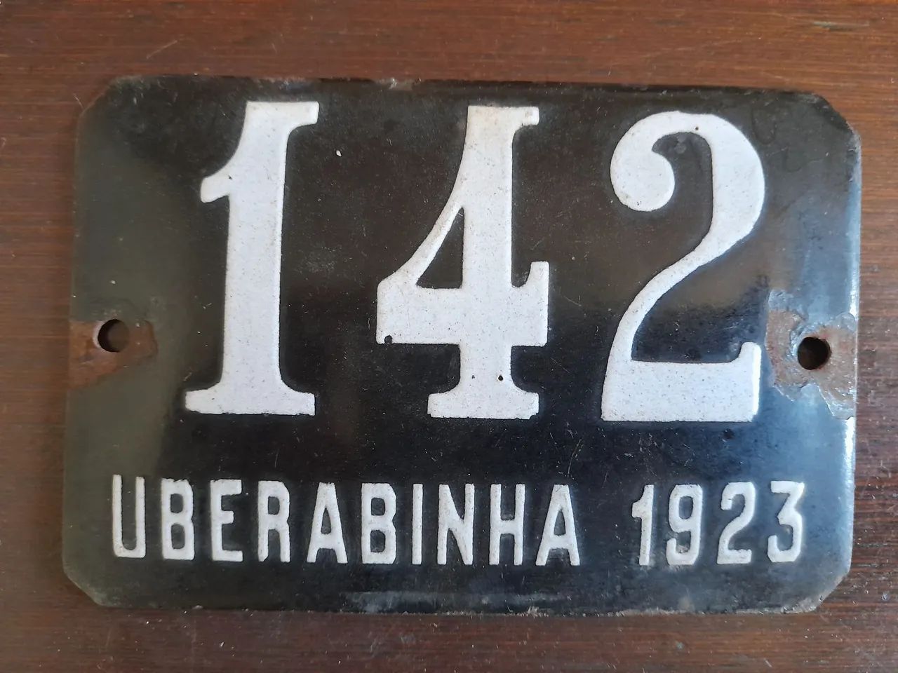 Placa Original Antiga e Rara de Carro da Época em que Uberlândia Chamava-se Uberabinha  - Foto 3